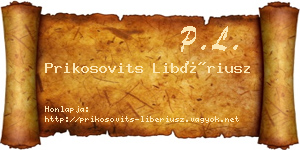 Prikosovits Libériusz névjegykártya